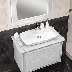 Opadiris Мебель для ванной Луиджи 90 Nova 70 подвесная белая матовая – фотография-6